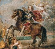 Equestrian Portrait of the George Villiers Peter Paul Rubens